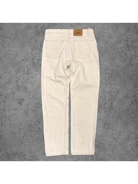 Vintage White 1996 Levi 505 Orange Tab Jeans